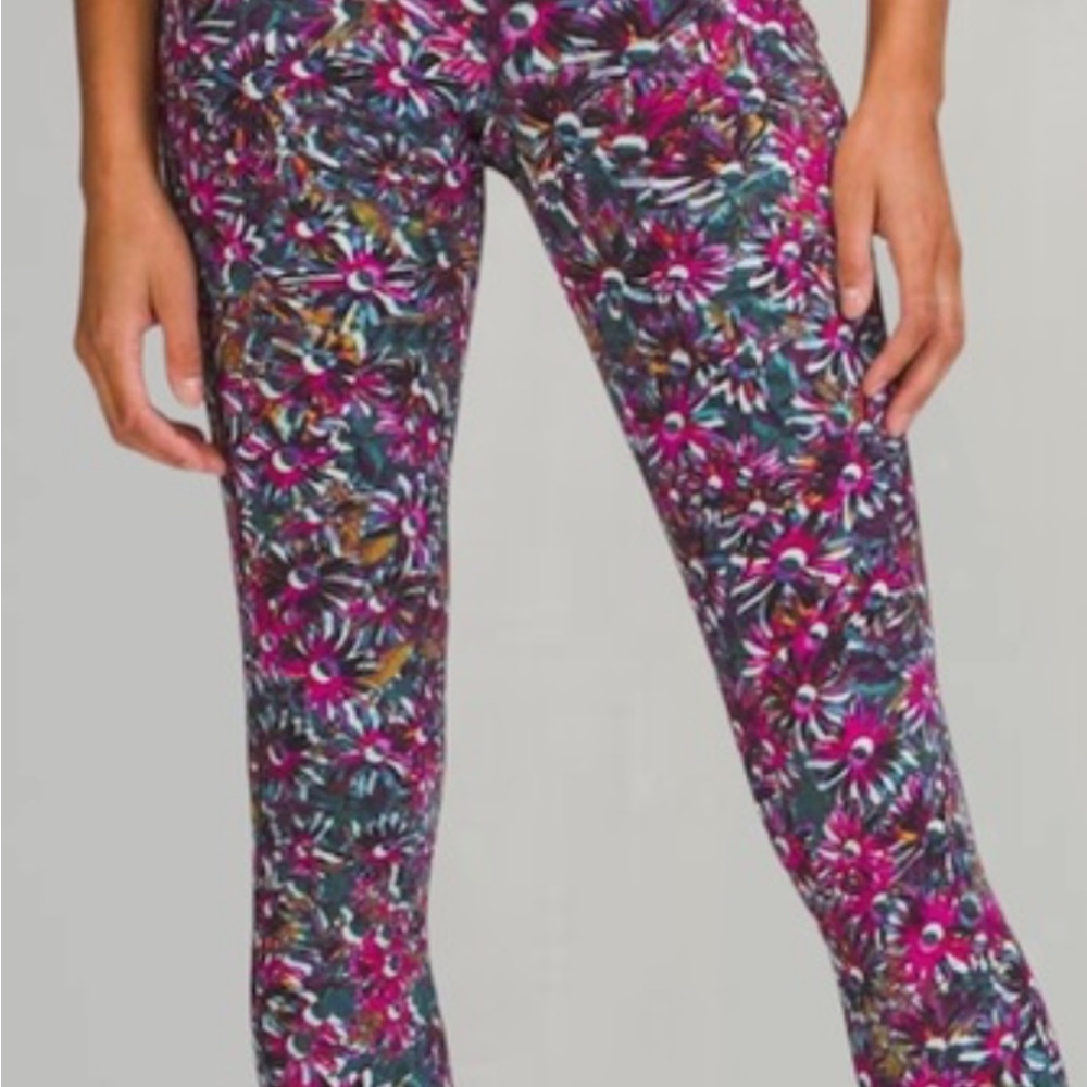 LuLu Floral Patterned Leggings- fleece lining